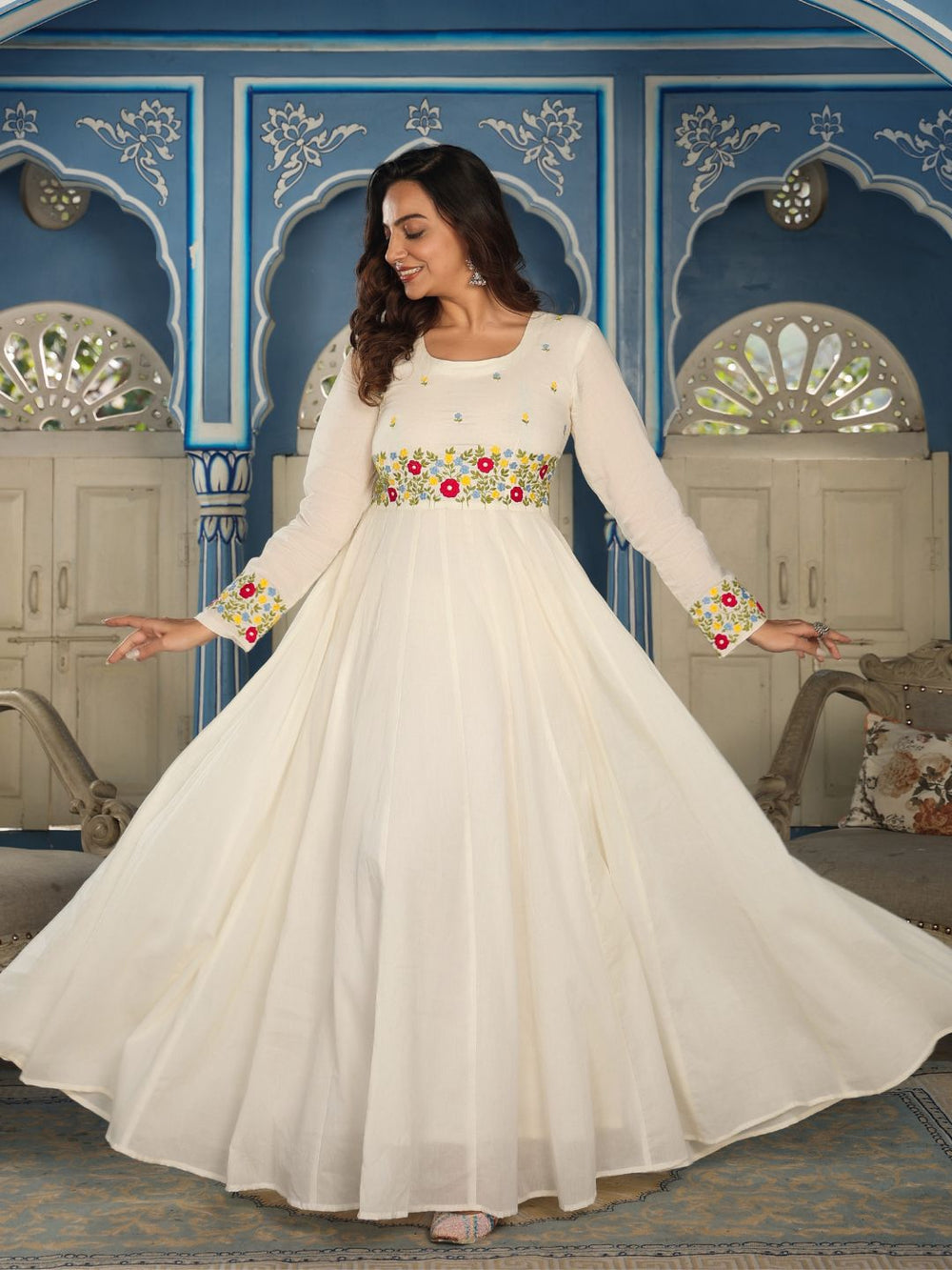Masakali-White-Dancing-Anarkali-Kurta-Only