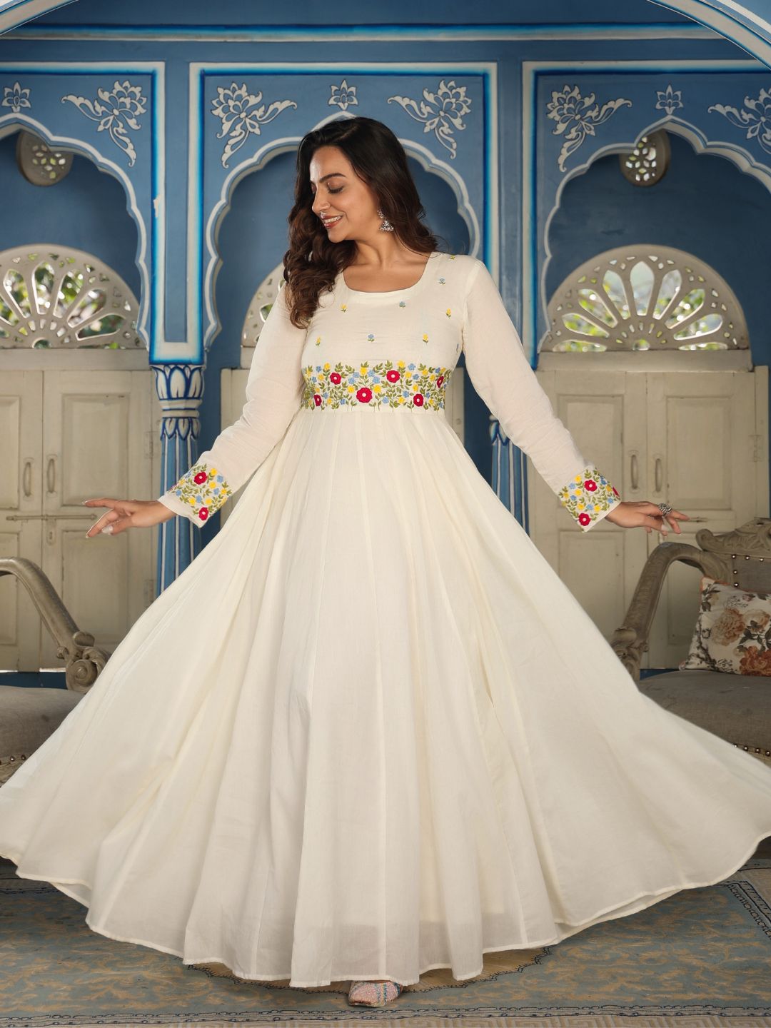 Masakali-White-Dancing-Anarkali-Kurta-Only