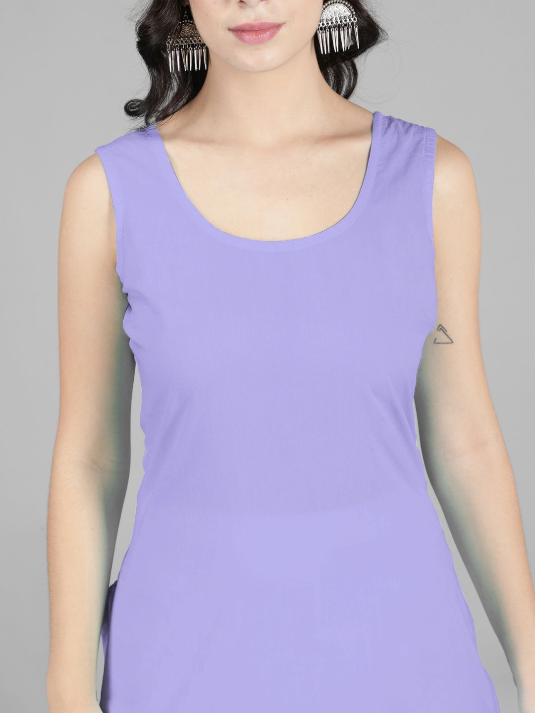 Mauve Cotton Long Slip for Chikankari Kurta