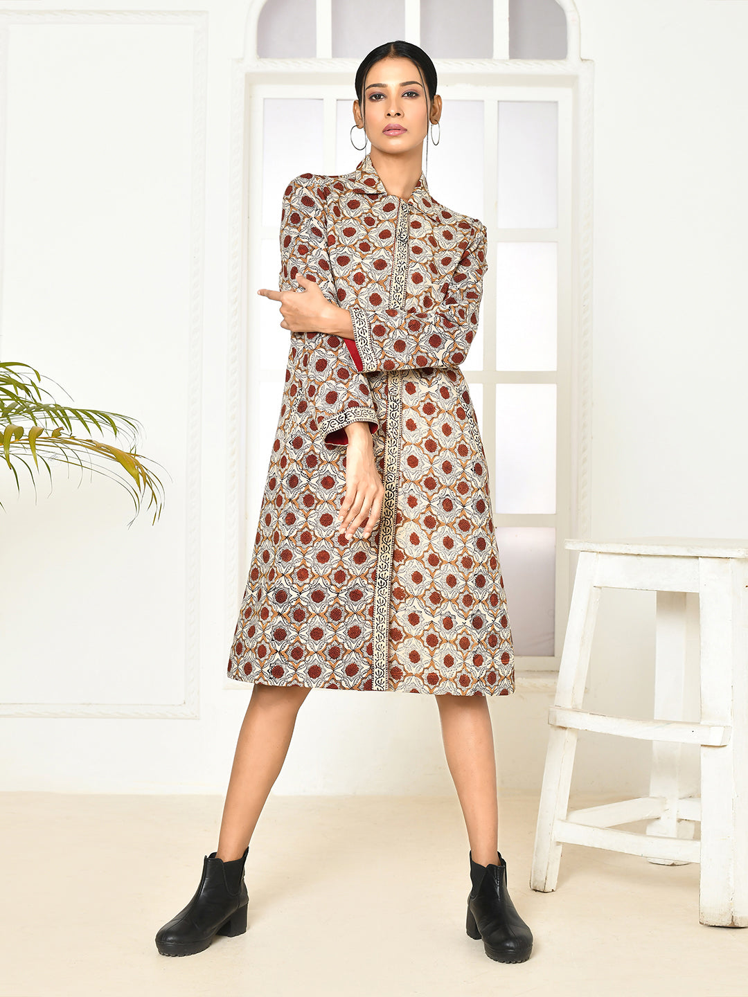 ZERESOUQ-Mia-Pure-Cotton-Dabu-Printed-Women's-Long-Jacket