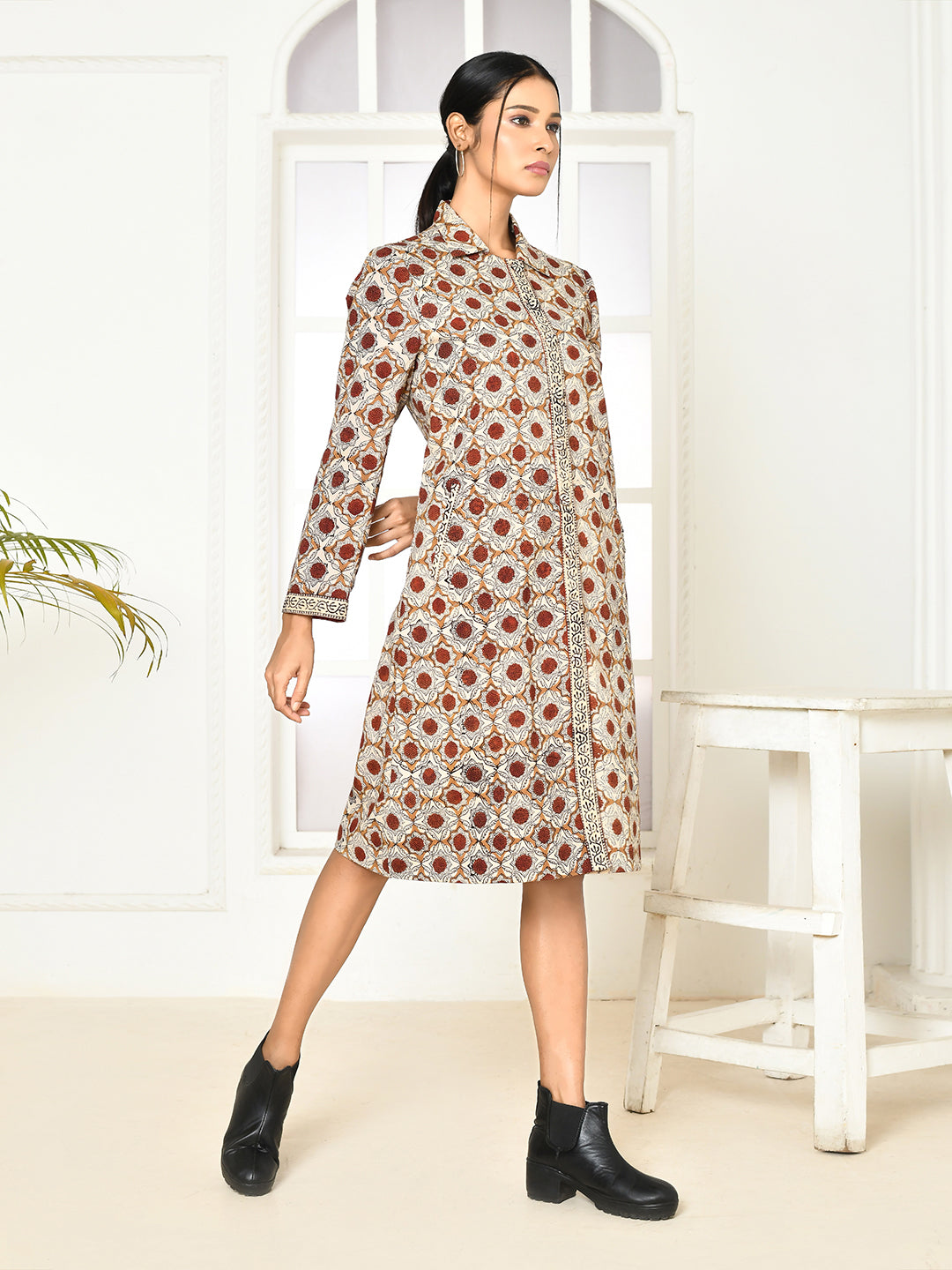 ZERESOUQ-Mia-Pure-Cotton-Dabu-Printed-Women's-Long-Jacket