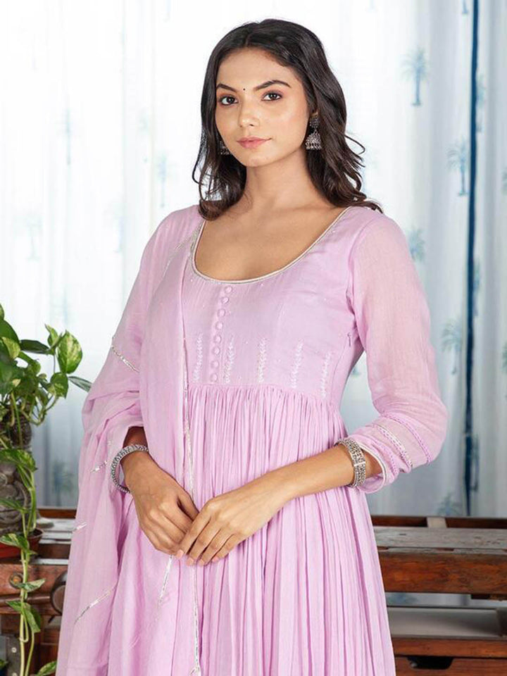 Moh-Lilac-Gathered-Anarkali-(Set-Of-3)