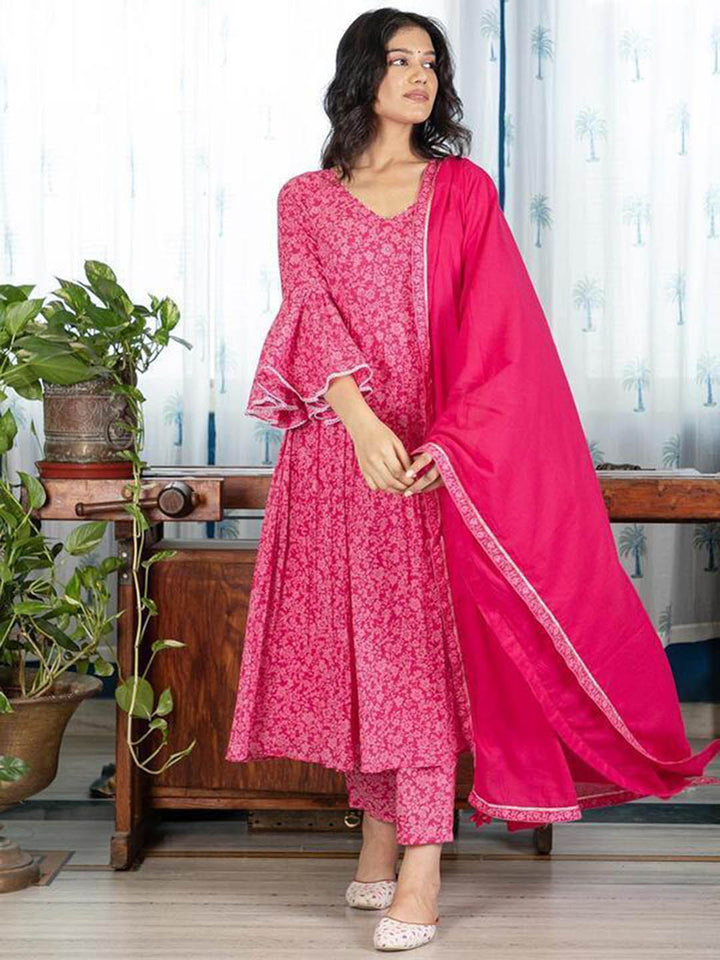 Moh-Pink-Anarkali-(Set-Of-3)