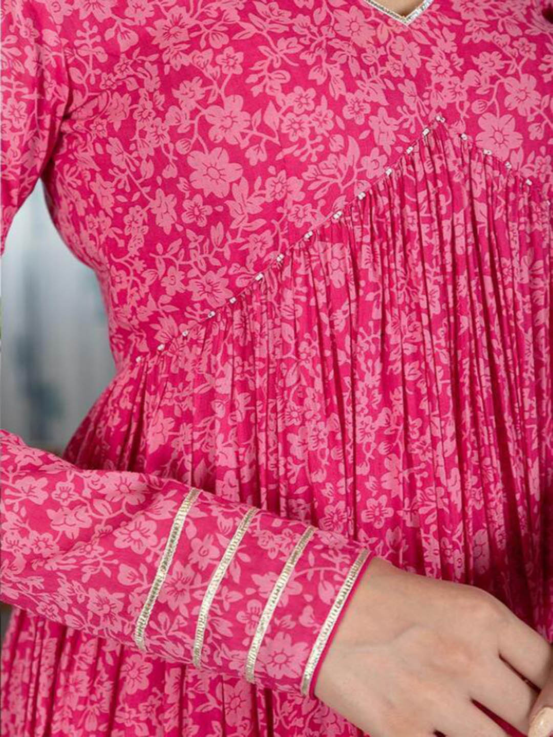 Moh-Pink-Gathered-Anarkali-(Set-Of-3)
