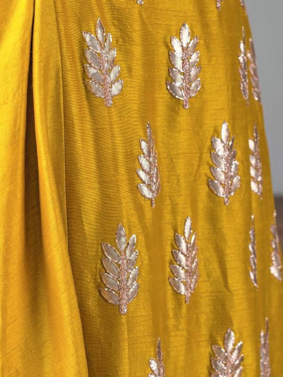 Mustard-Silk-Gotta-Patti-Kurta-With-Pants