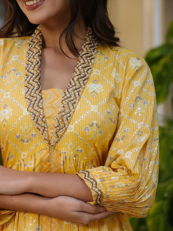 Muthalaa-Yellow-Rayon-Anarkali-Kurta-&-Pant
