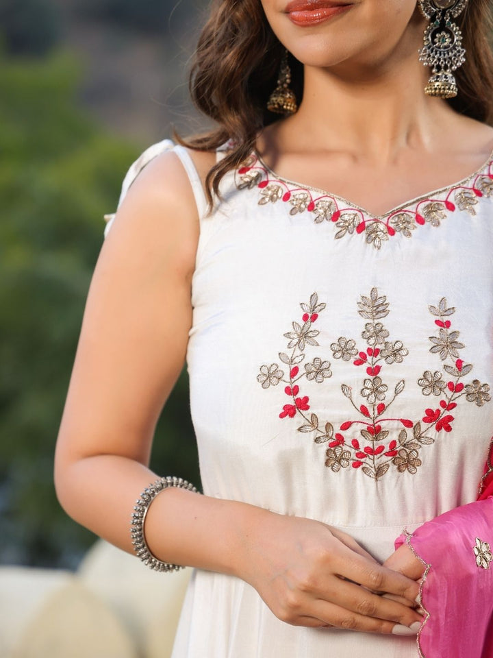 Nadra-White-&-Pink-Ombre-Gown-With-Dupatta