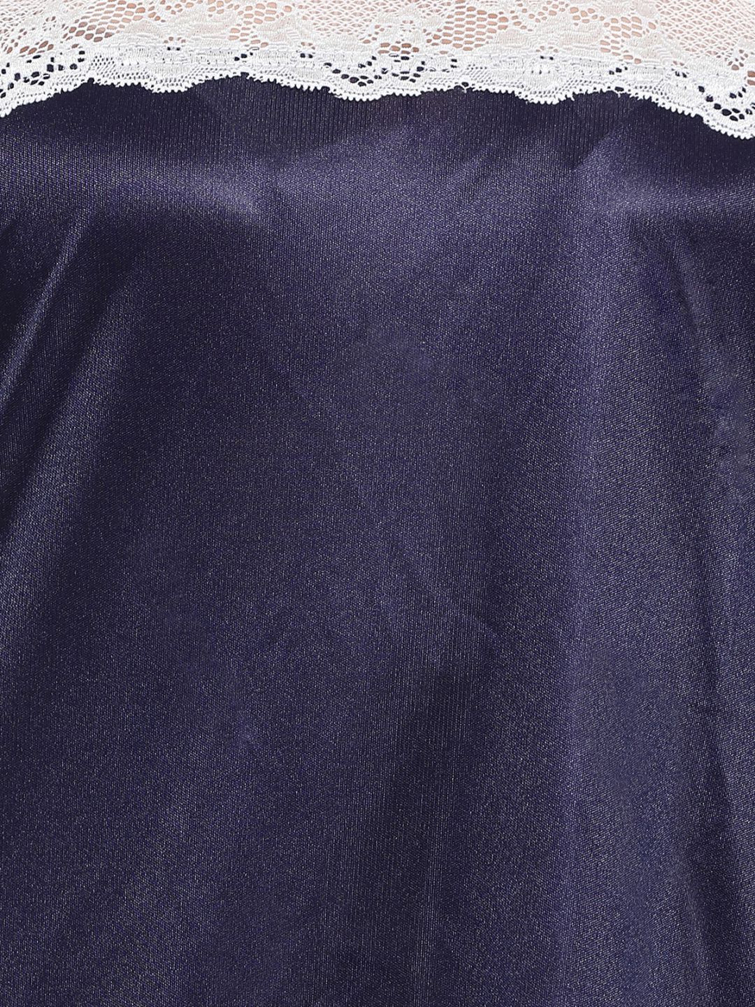Nightslip With Lace In Navy