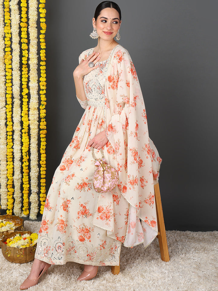 ZERESOUQ-Off-White-Georgette-Floral-Printed-3-Piece-Anarkali-Set