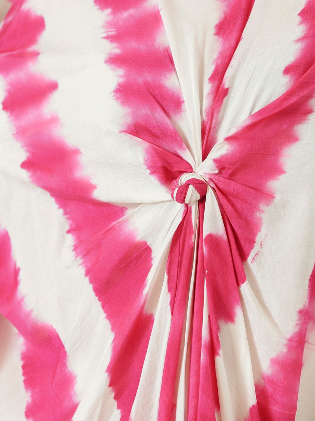 Off-White-&-Pink-Leheriya-Kaftan-With-Pants