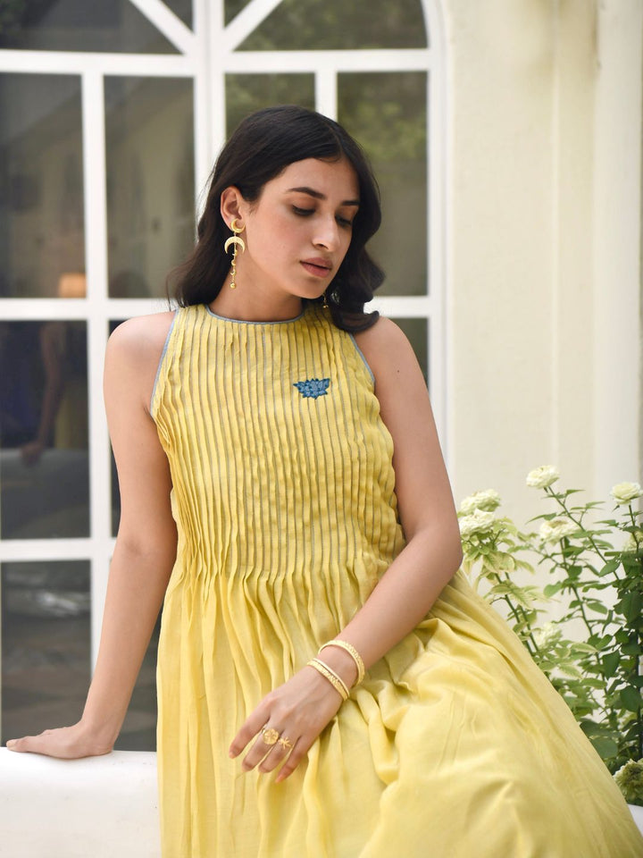 Oyster-Yellow-Modal-Silk-Long-Dreamy-Dress