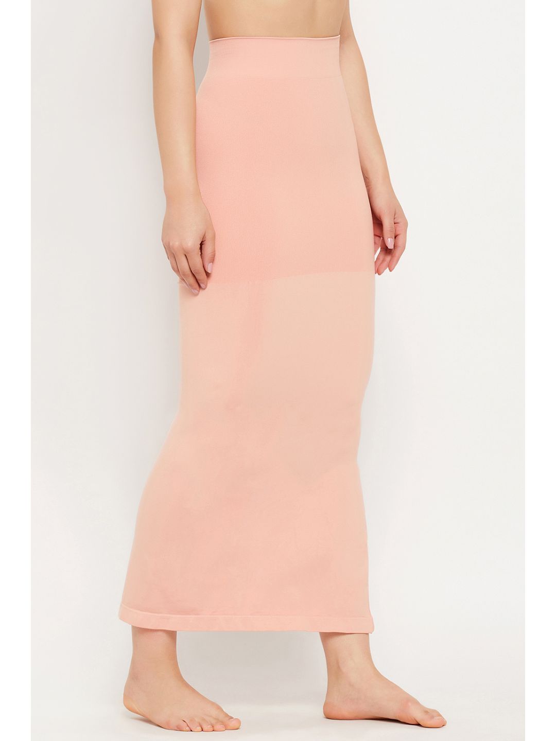 Peach Spandex Saree Shapewear with Drawstring