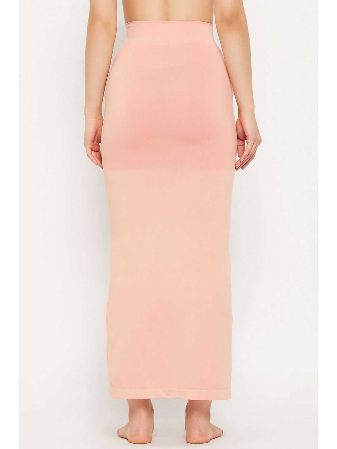 Peach Spandex Saree Shapewear with Drawstring