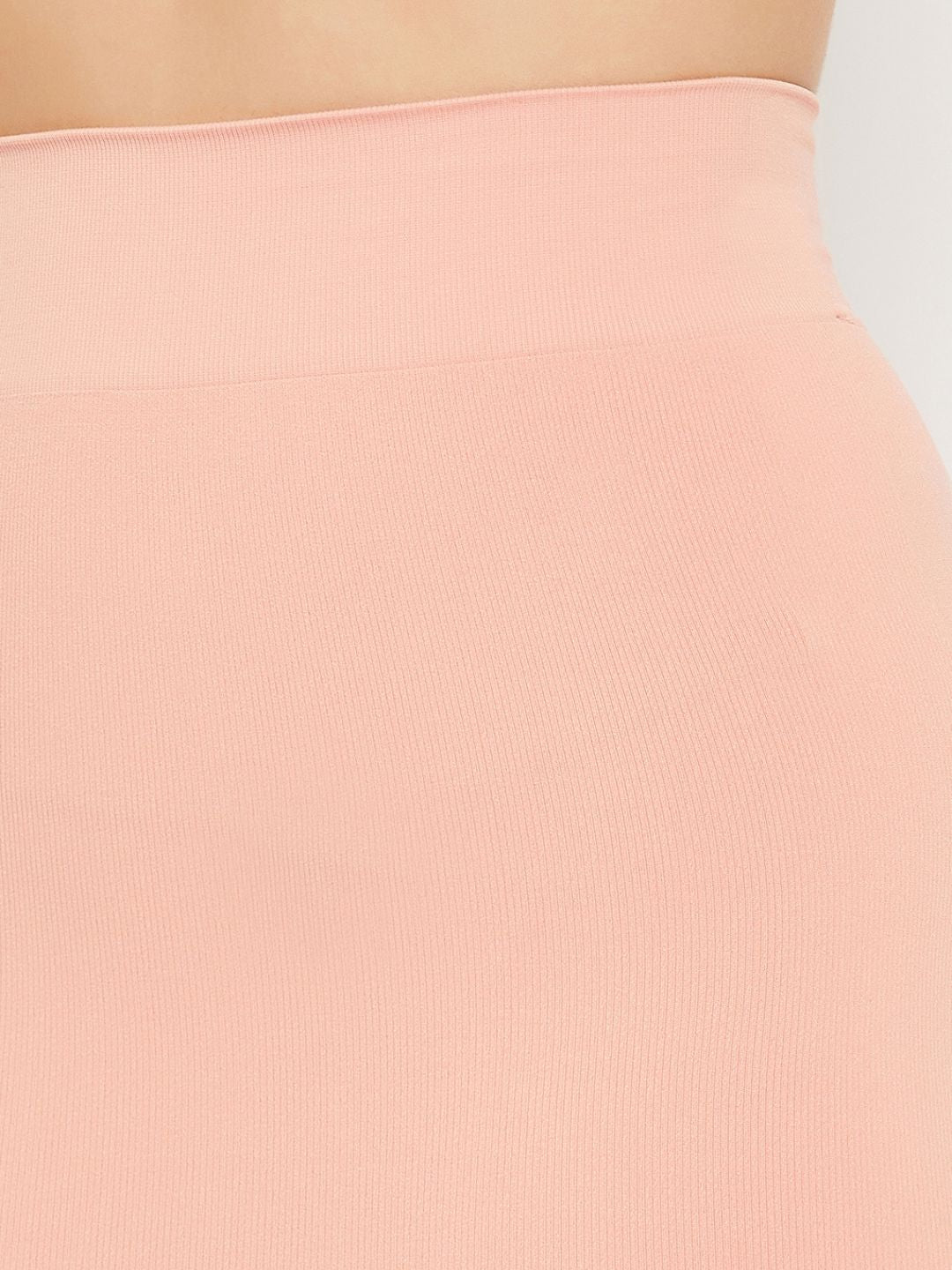 Peach Spandex Saree Shapewear with Drawstring