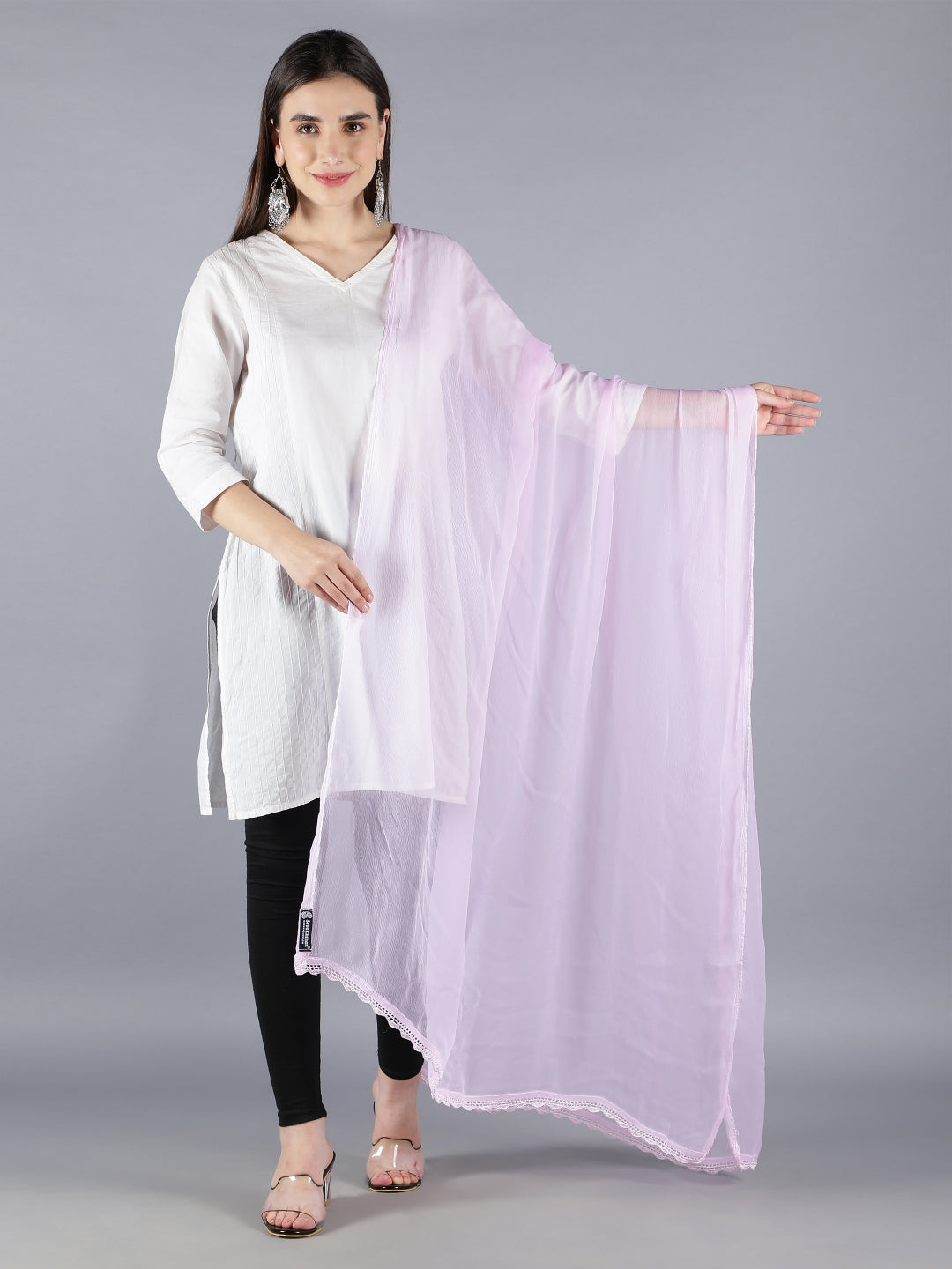 Pink-Chiffon-Lucknawi-Chikankari-Dupatta