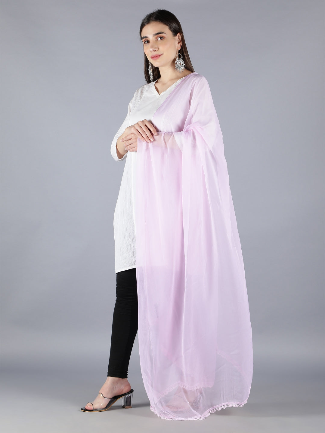 Pink-Chiffon-Lucknawi-Chikankari-Dupatta