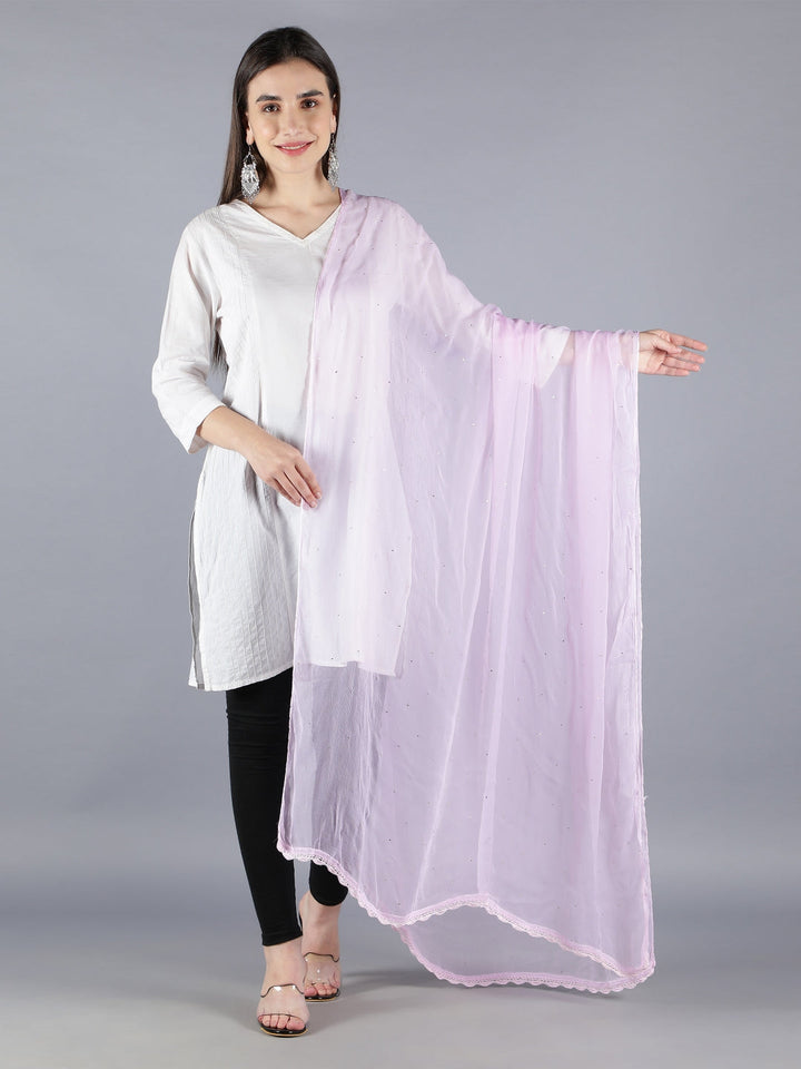 Pink-Dupatta-With-Muqaish-Embellished