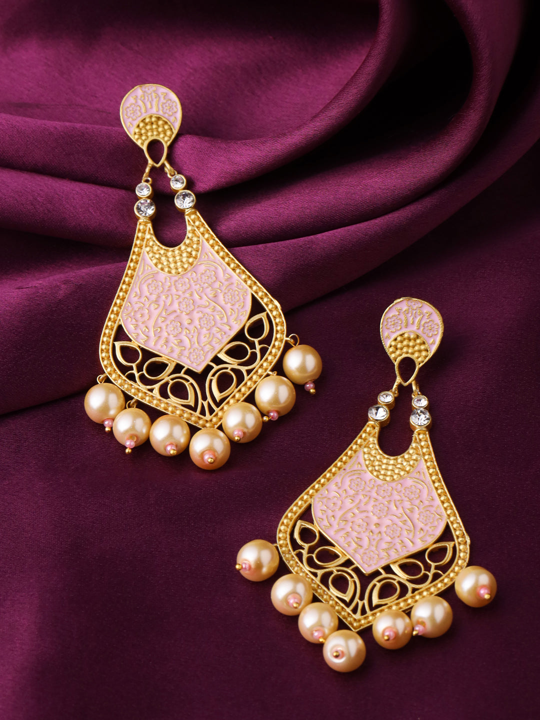 Pink-Gold-Matte-Brass-Drop-&-Danglers
