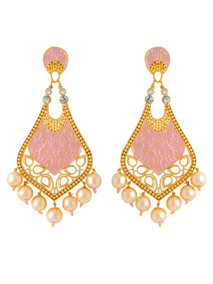 Pink-Gold-Matte-Brass-Drop-&-Danglers