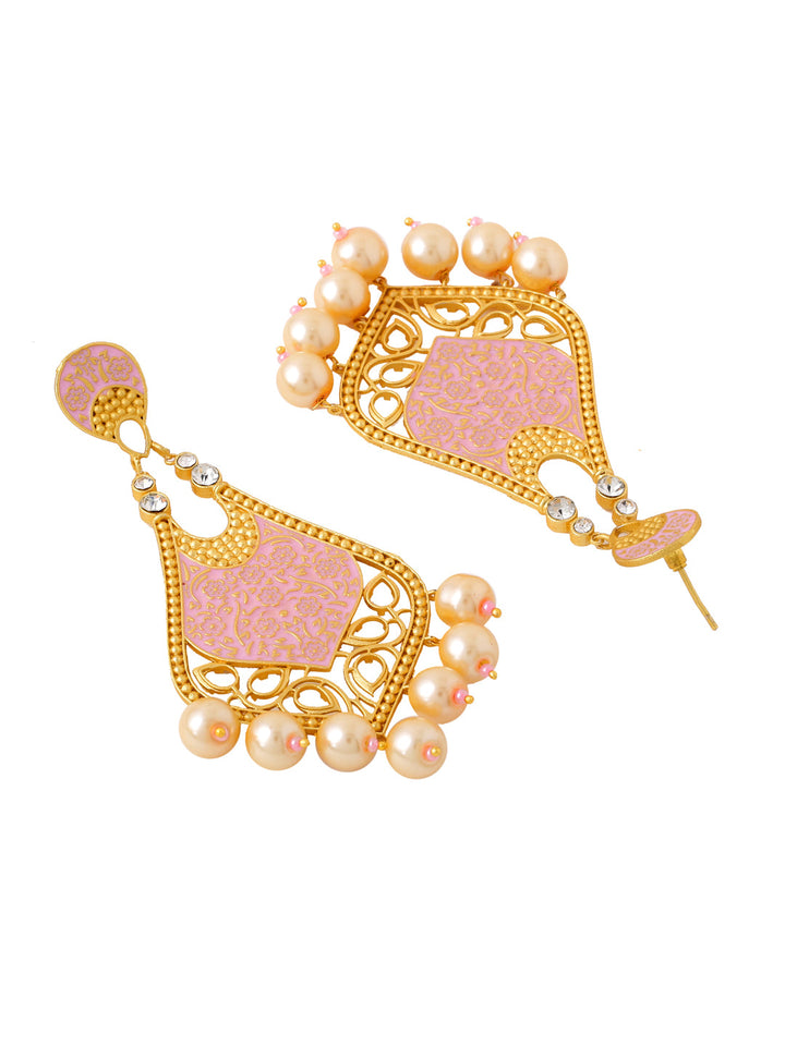 Pink-Gold-Matte-Brass-Drop-&-Danglers