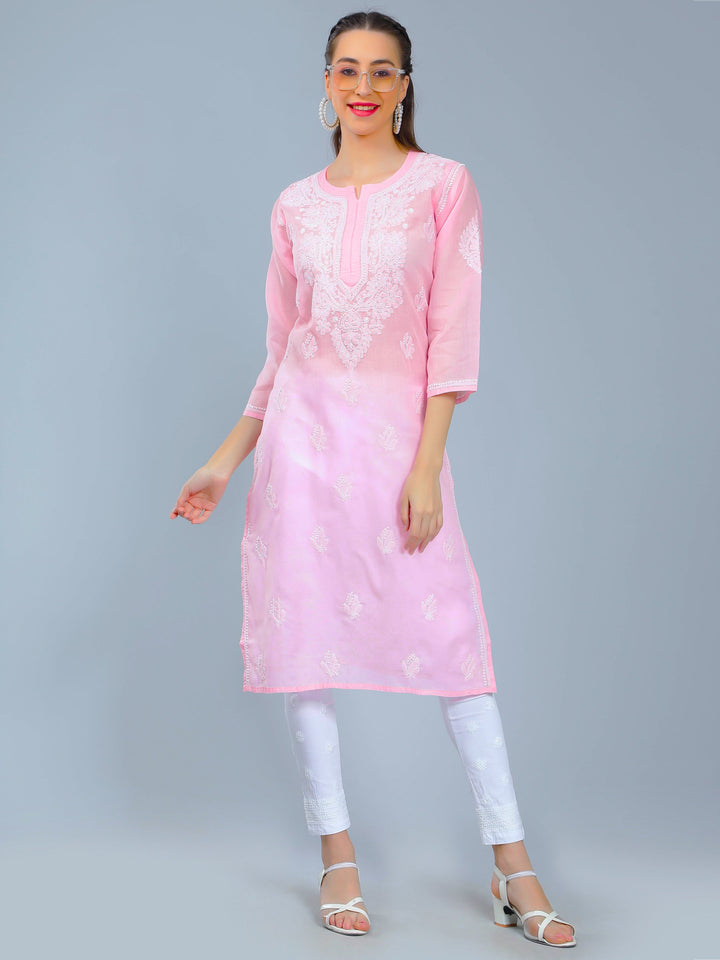 Pink-Terivoile-Cotton-Chikan-Straight-Kurta