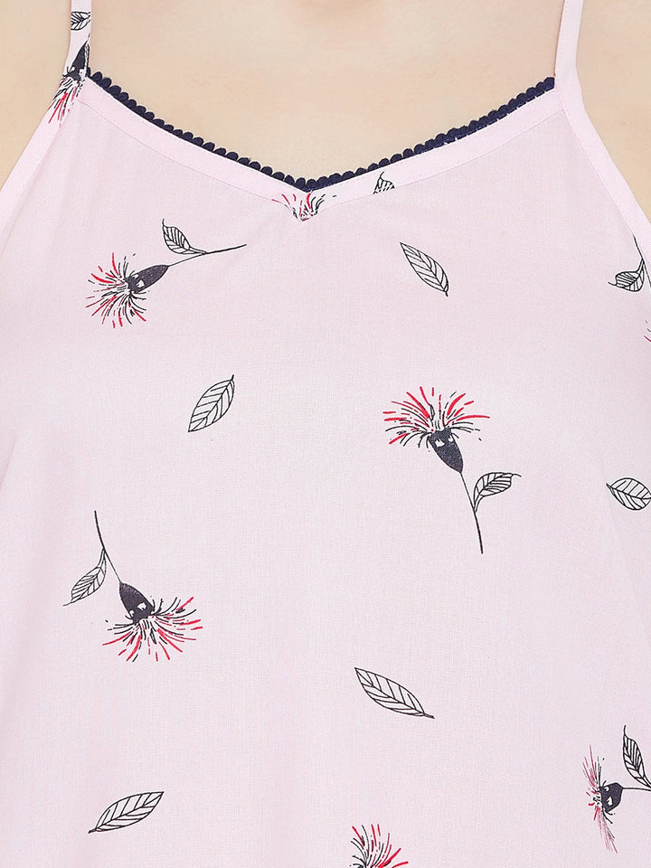Print Me Pretty Cami Top & Shorts In Pink