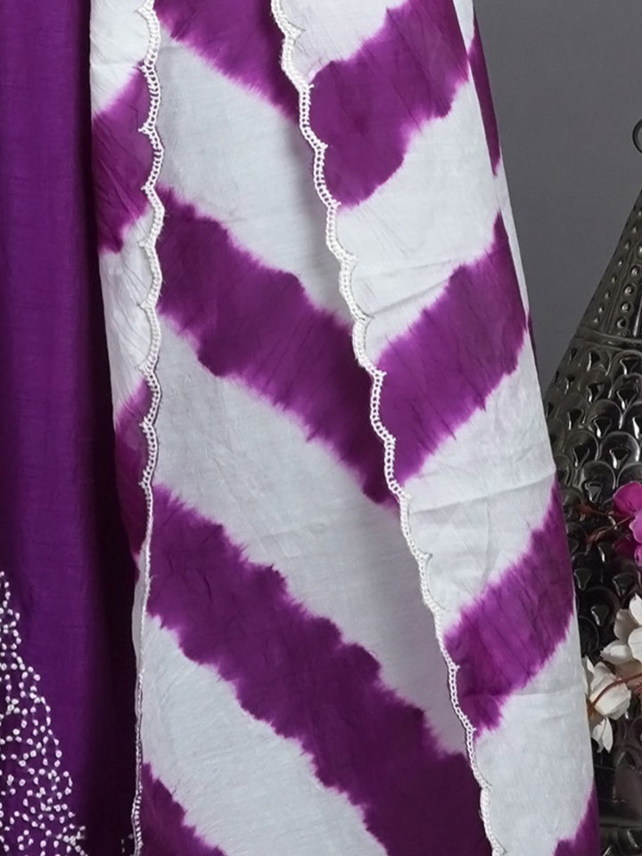 Purple-Silk-Suit-Set-With-Leheriya-Dupatta