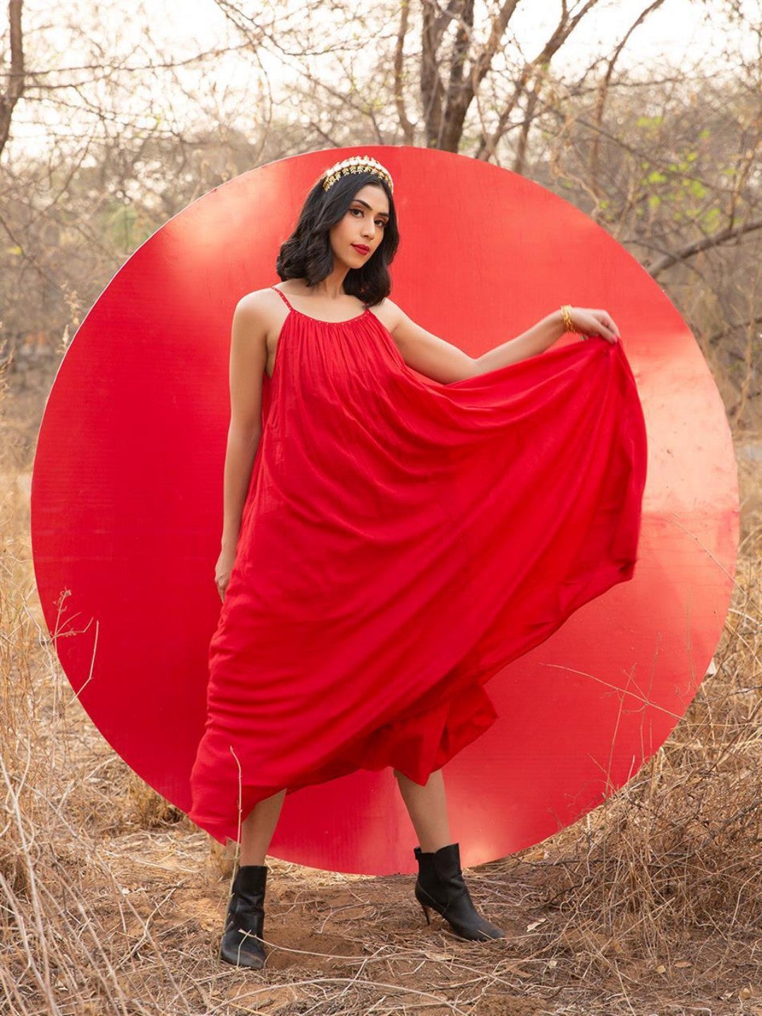 Red-Halter-Neck-Dress