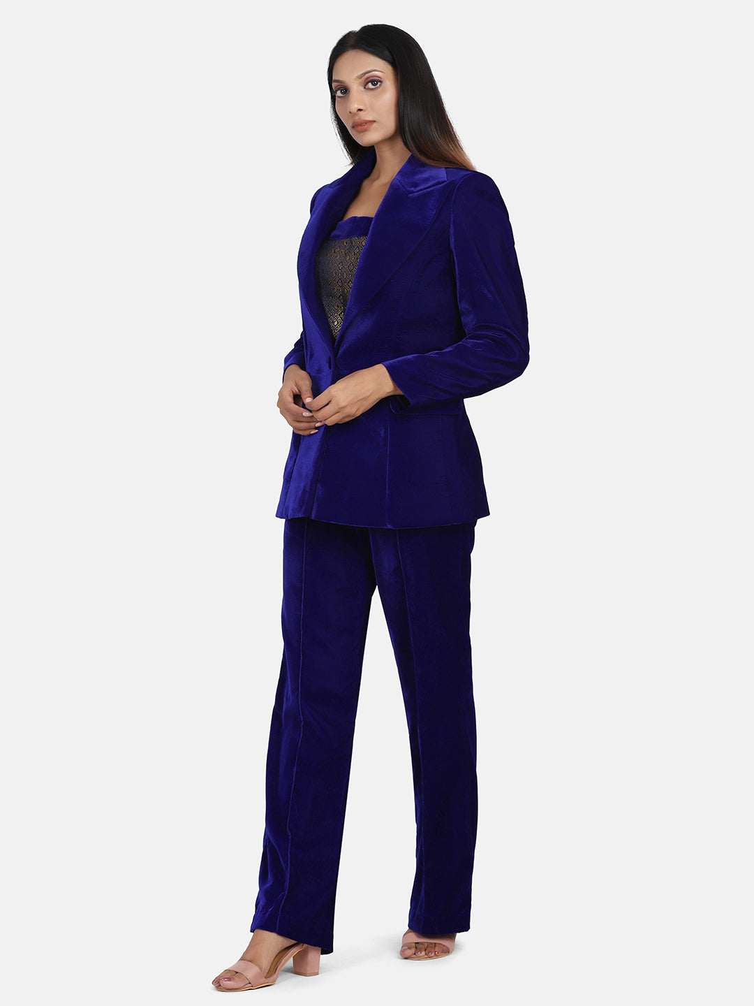 Royal Blue Velvet Pant & Suit