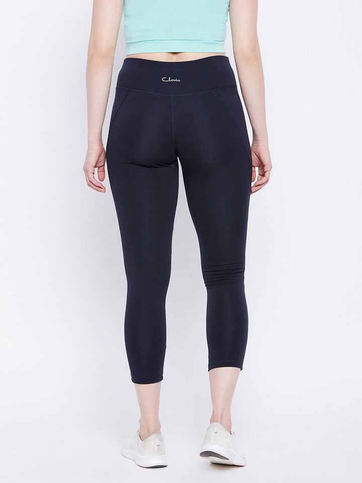 Snug Fit Active Tights In Navy