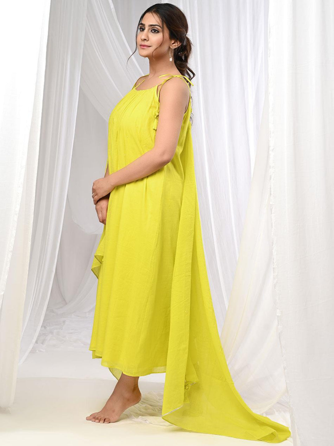 Summer-Halter-Anarkali-Set-In-Yellow
