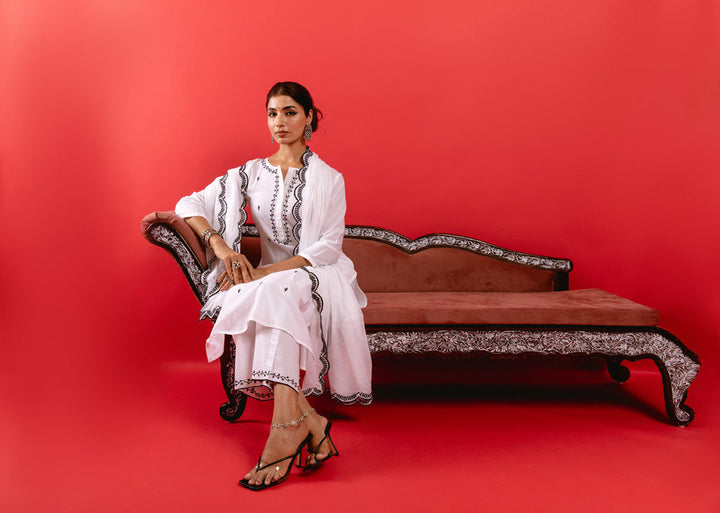 Swan Straight Kurta with Straight Pants & Dupatta