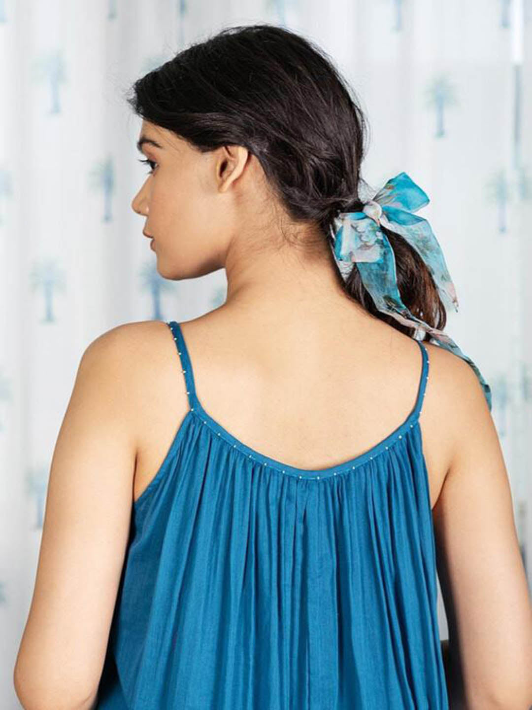 Teal-Blue-Mulmul-Dress