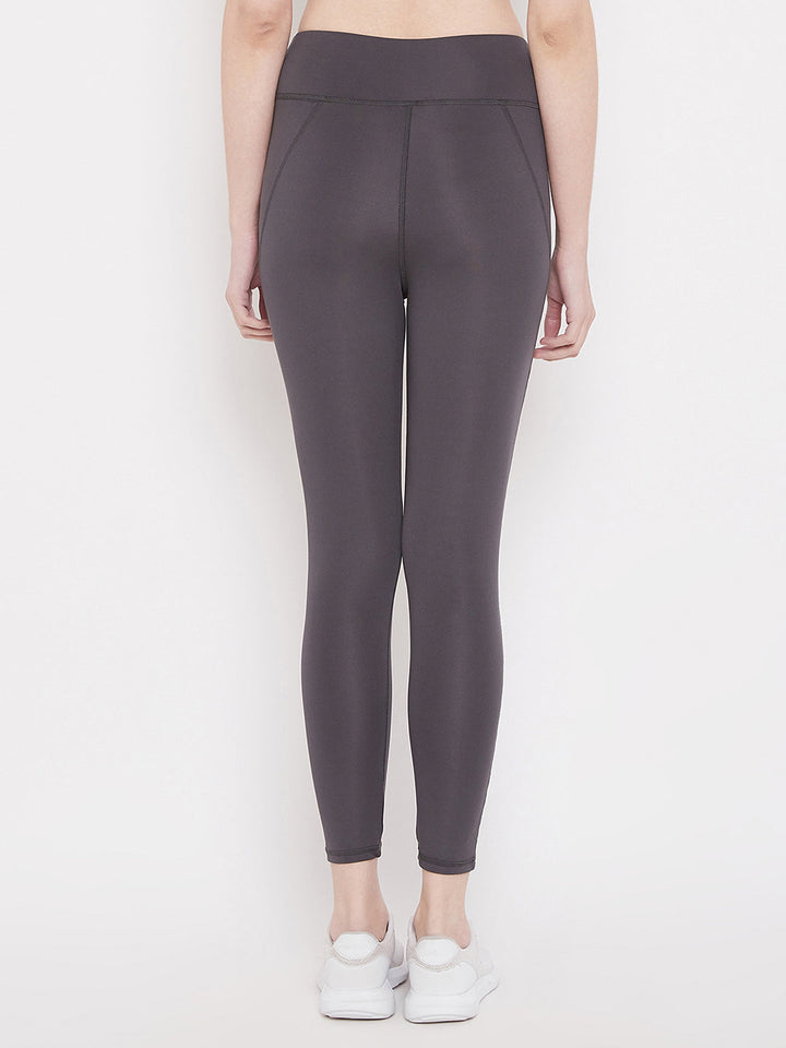 Tights With Elastic Waistband In Dark Grey
