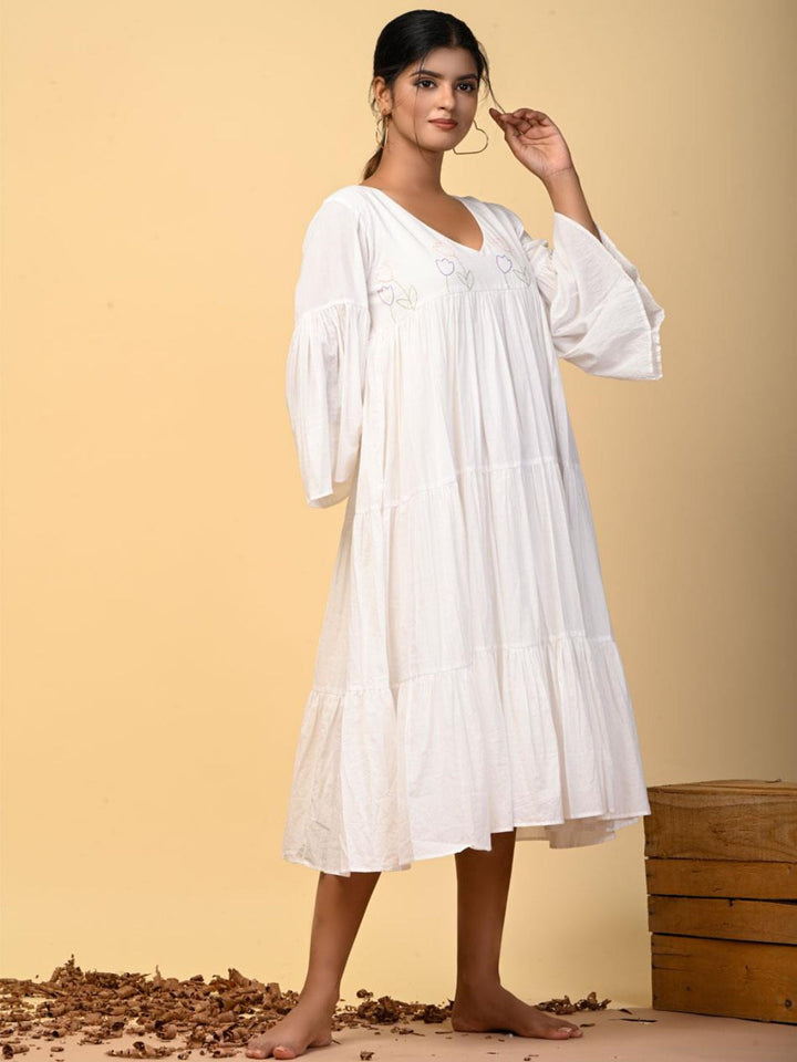 Tulip-Tal-Hand-Embroidered-White-Tiered-Dress