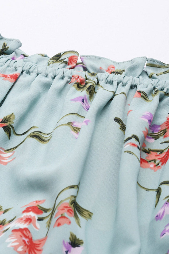 ZERESOUQ-Cement-Blue-Crepe-Floral-Printed-Off-Shoulder-Tiered-Dress
