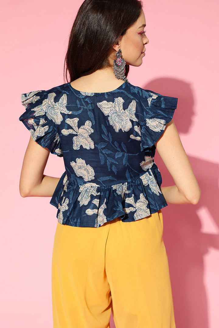 ZERESOUQ-Deep-Blue-Cotton-Floral-Printed-Crop-Top-with-Flirty-Sleeves