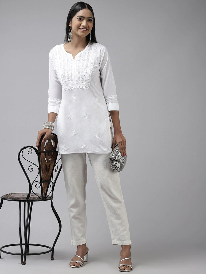 White-Cotton-Chikankari-Handloom-Kurti