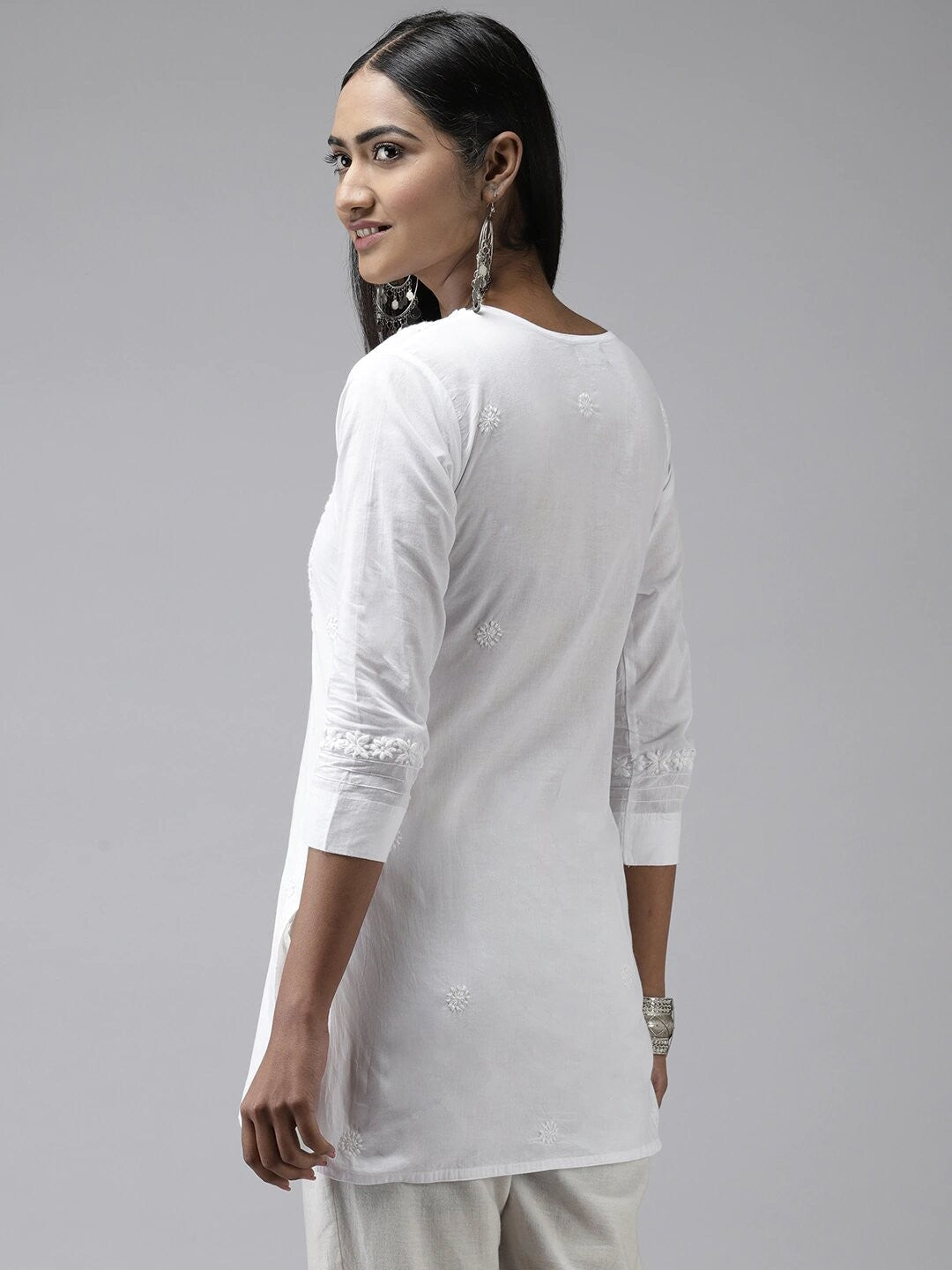 White-Cotton-Chikankari-Handloom-Kurti