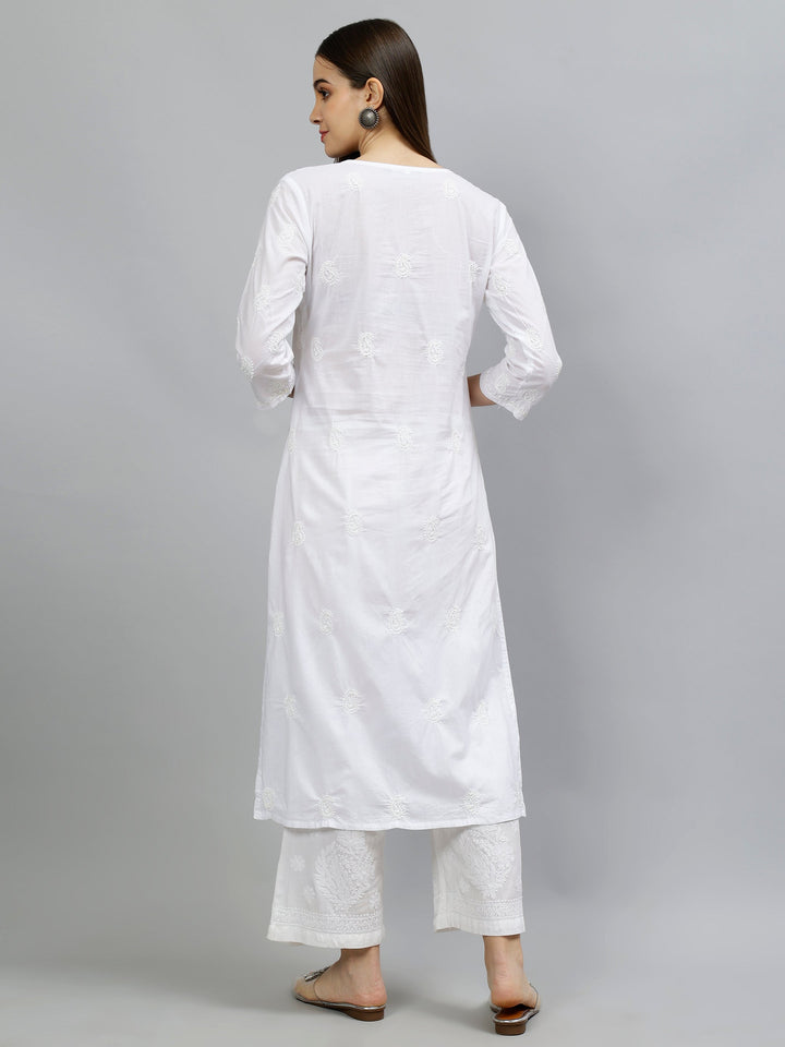 White-Cotton-Hand-Embroidered-Chikankari-Kurti