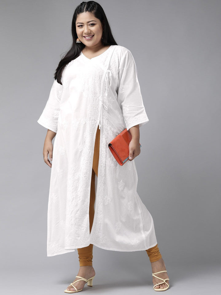 White-Cotton-Lucknowi-Chikan-Kurta