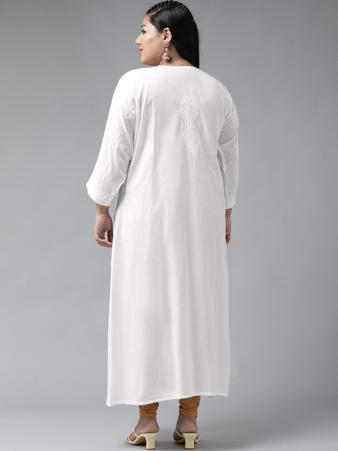 White-Cotton-Lucknowi-Chikan-Kurta