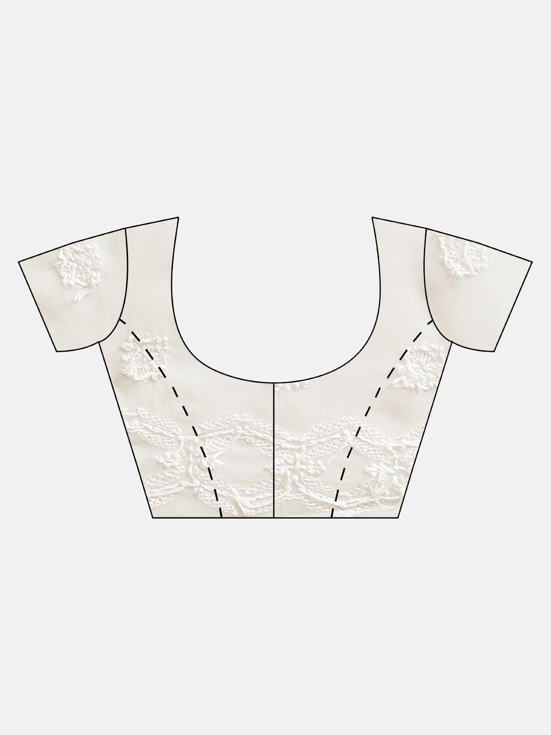 White-Embroidered-Chikan-Saree-With-Blouse