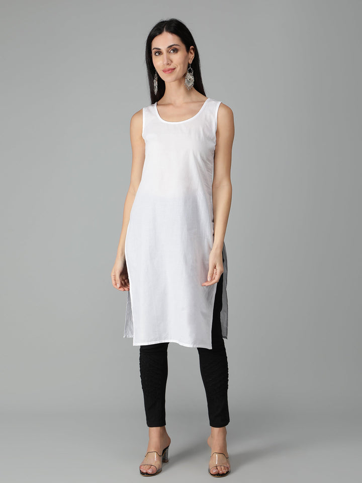 White-Georgette-Chikankari-Kurta-with-Slip