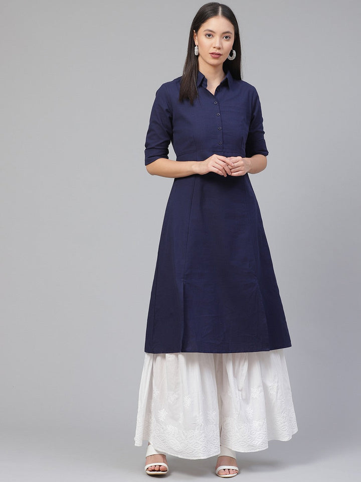 White-Cotton-Lucknow-Chikan-Sharara