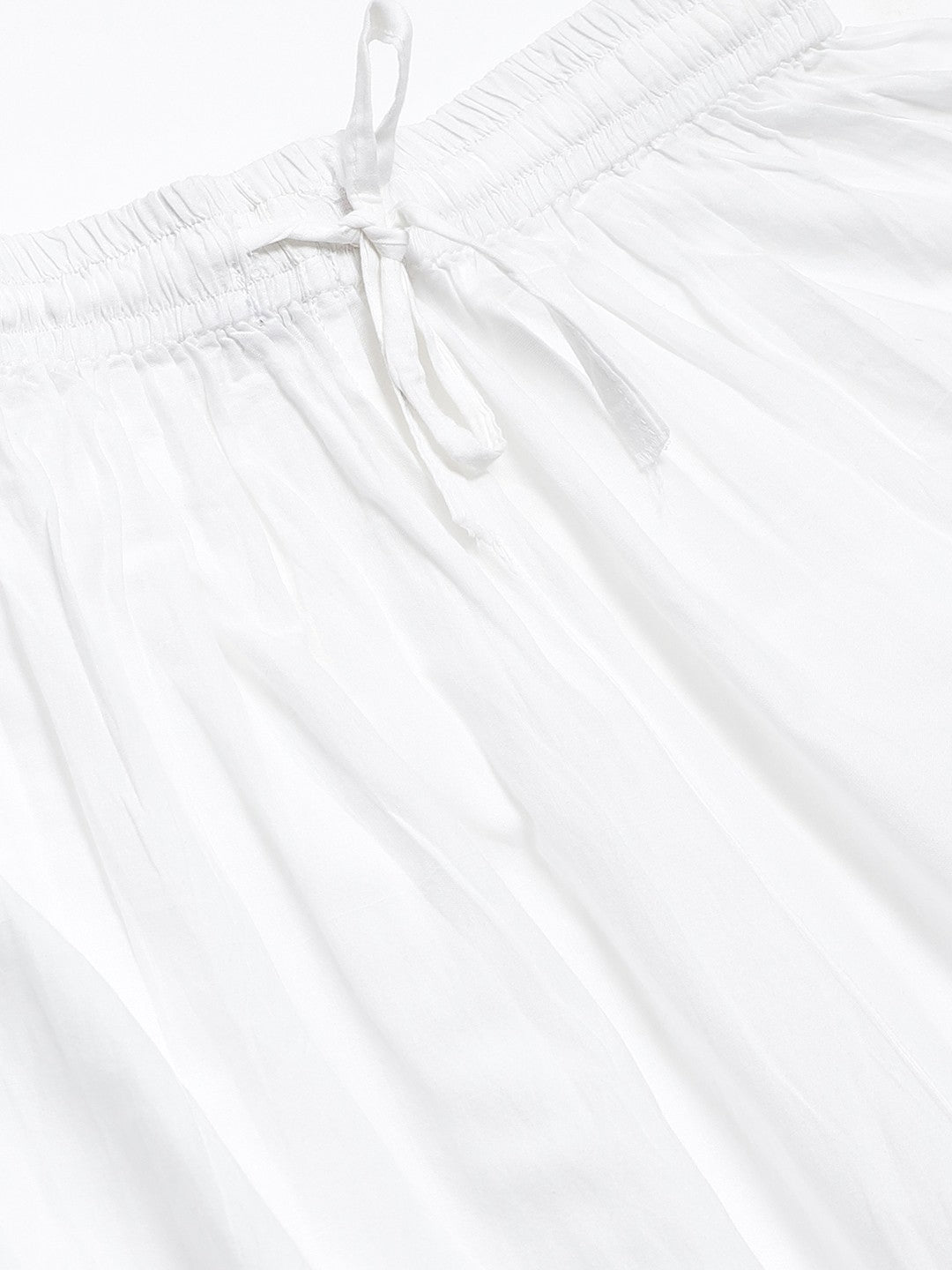 White-Cotton-Lucknow-Chikan-Sharara