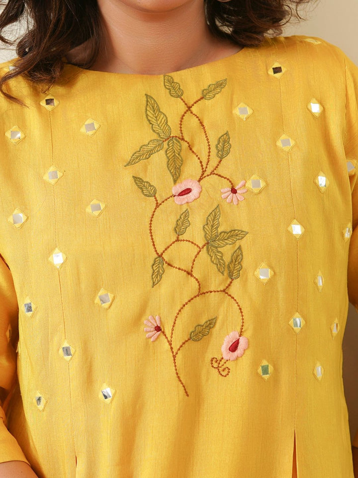 Yellow-Silk-Mirror-Embroidered-Co-ord-Set