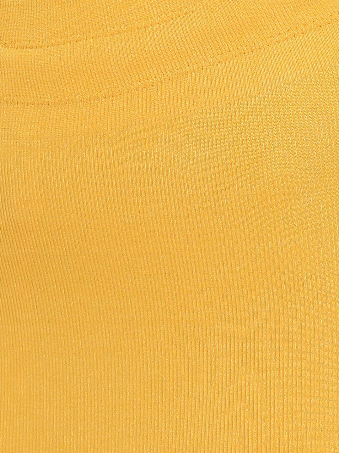 Yellow Spandex Saree Shapewear with Drawstring