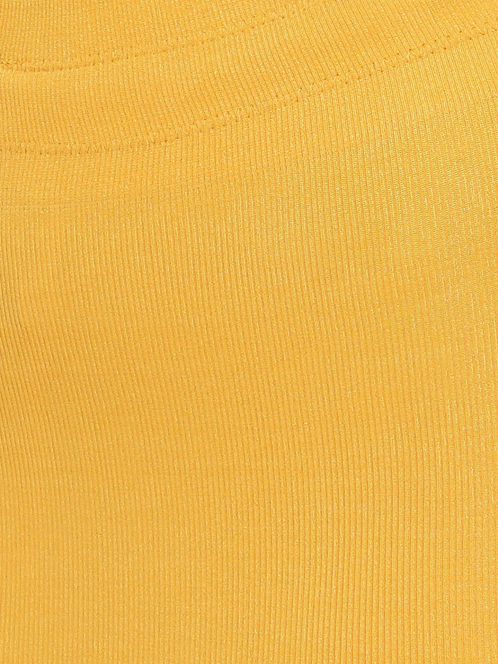 Yellow Spandex Saree Shapewear with Drawstring