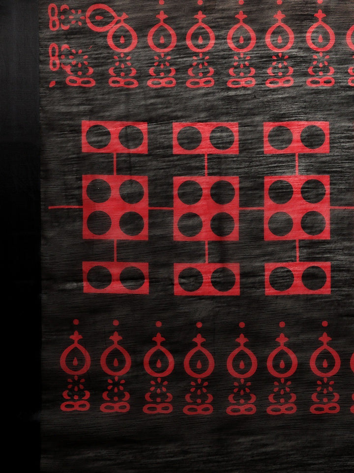 ZERESOUQ-Red-Art-Silk-Printed-Classy-Saree